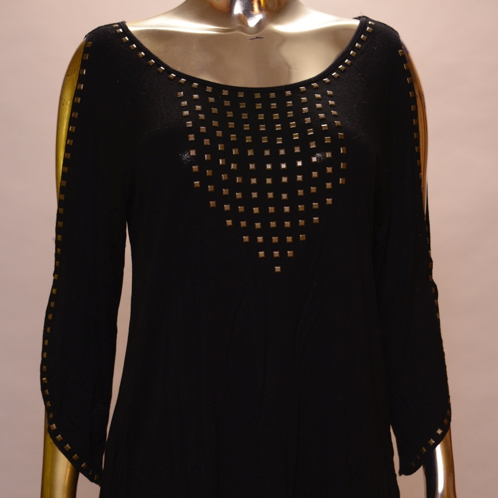 Black Dressy-casual top, embellished
